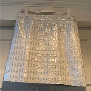 Banana Republic metallic patterned mini skirt